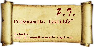 Prikosovits Tasziló névjegykártya